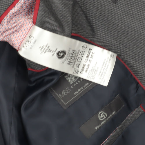 Marks and Spencer Men's Grey Slim Fit Suit Jacket 44