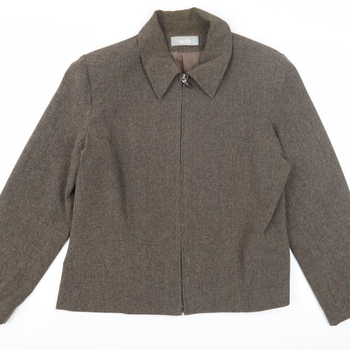 Wallis Women's Brown Wool Jacket Size 16