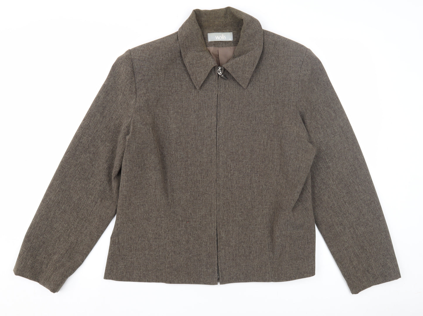 Wallis Women's Brown Wool Jacket Size 16