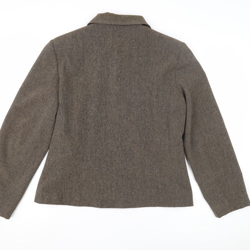 Wallis Women's Brown Wool Jacket Size 16