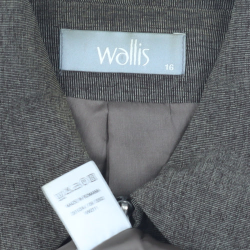 Wallis Women's Brown Wool Jacket Size 16