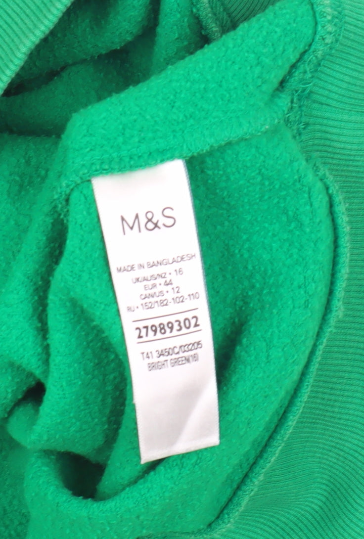 Marks and Spencer Green Pullover Sweatshirt Women Size 16