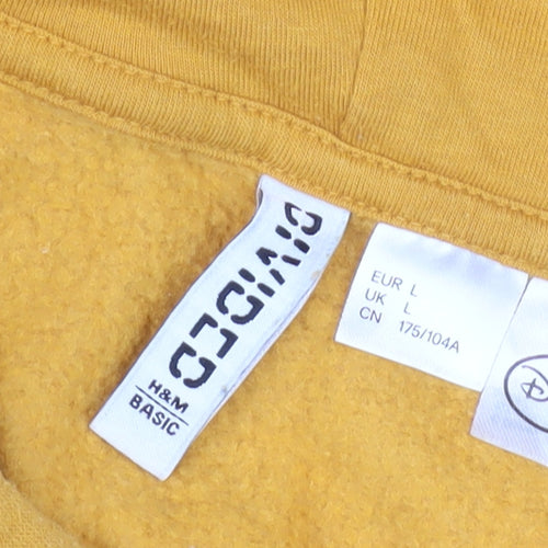 H&M Women's Yellow Disney Hoodie L - Pullover Casual Wear