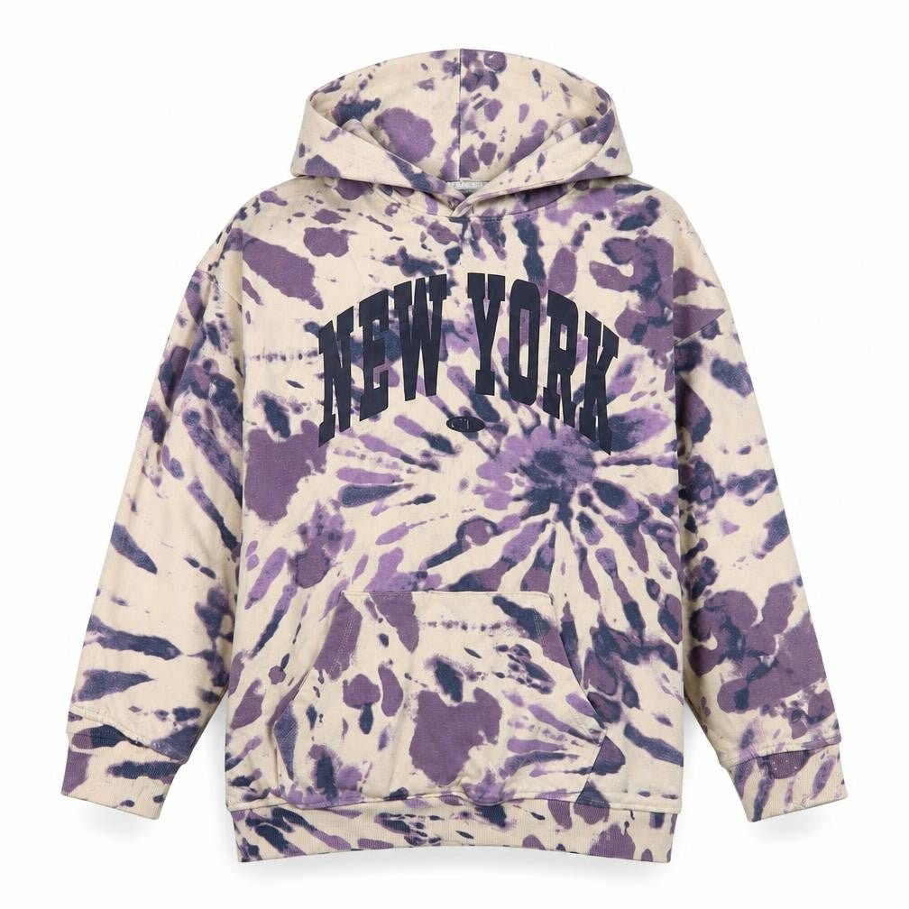 H&M Girls Purple Tie-Dye Hoodie, Size 12, Urban Style
