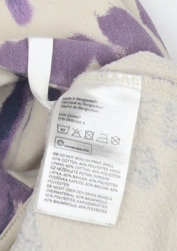 H&M Girls Purple Tie-Dye Hoodie, Size 12, Urban Style