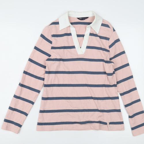 Marks and Spencer Women's Pink Polo Jersey Top Size 8