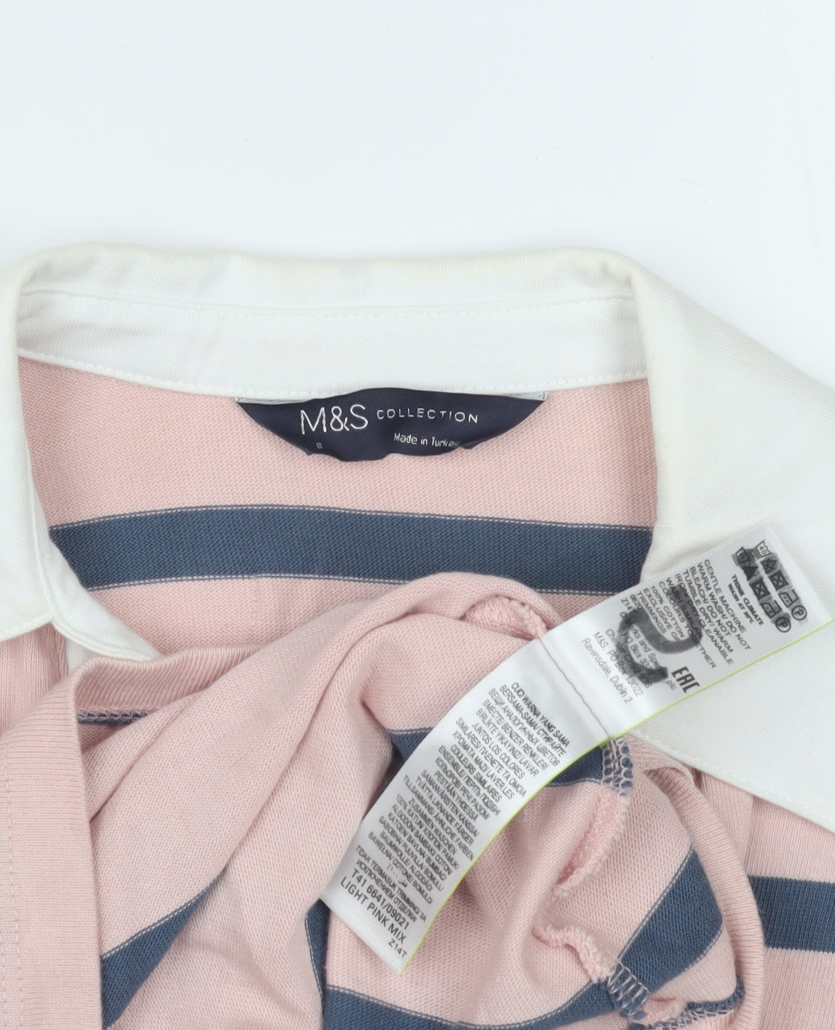 Marks and Spencer Women's Pink Polo Jersey Top Size 8