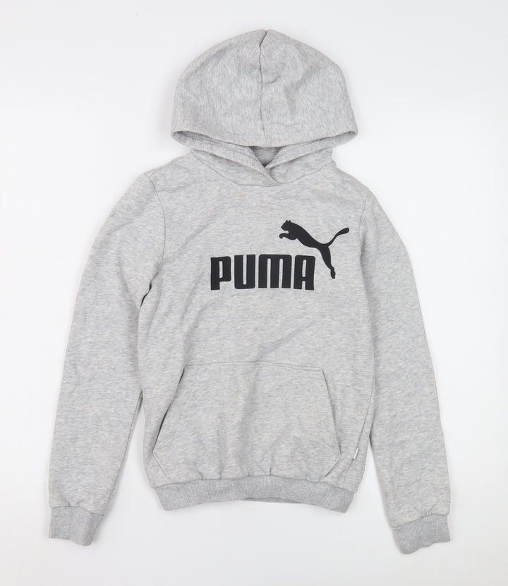 Puma Boys Grey Hoodie, Size 12-13 Years, Pullover, Casual Wear
