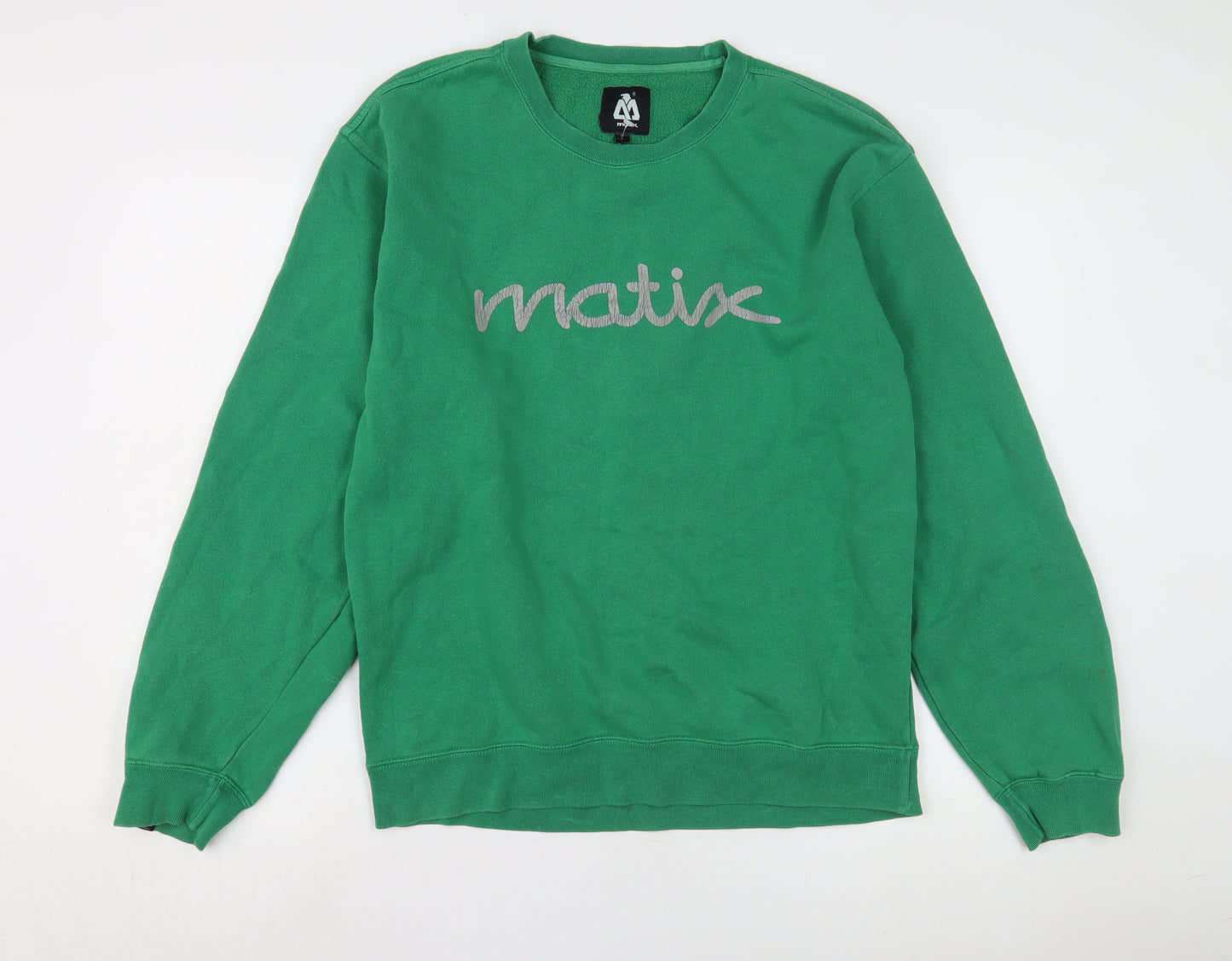 Matix Men's Green Sweatshirt M - Logo Graphic Print