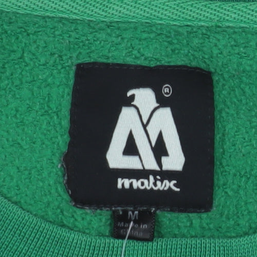 Matix Men's Green Sweatshirt M - Logo Graphic Print
