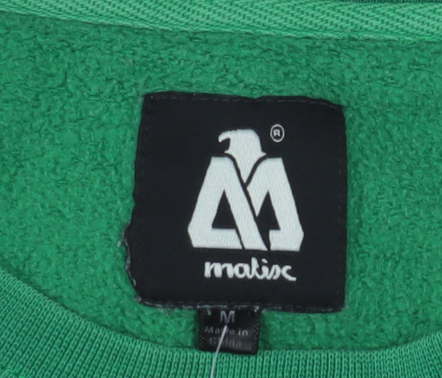 Matix Men's Green Sweatshirt M - Logo Graphic Print