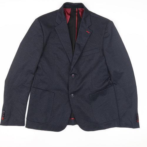 Serpy Men's Blue Blazer, Size UK 42, Formal Geometric