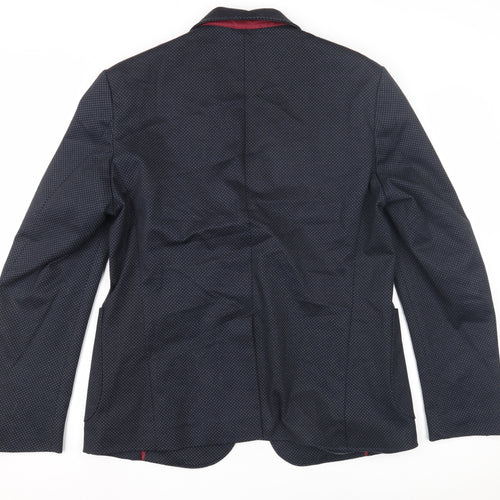 Serpy Men's Blue Blazer, Size UK 42, Formal Geometric