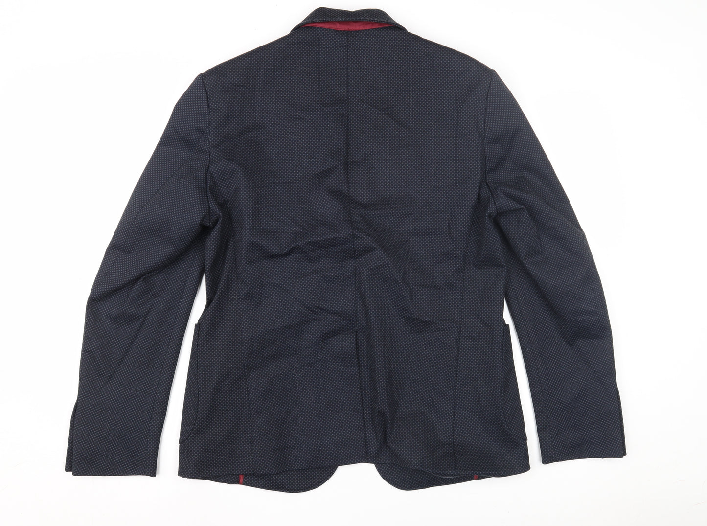 Serpy Men's Blue Blazer, Size UK 42, Formal Geometric