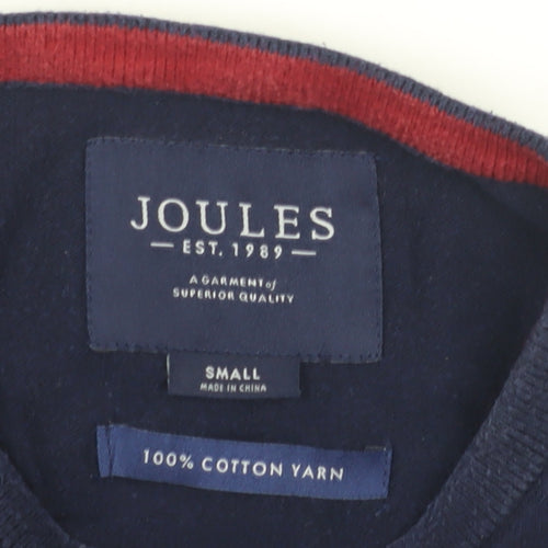 Joules Men's Blue S Cotton Pullover Jumper