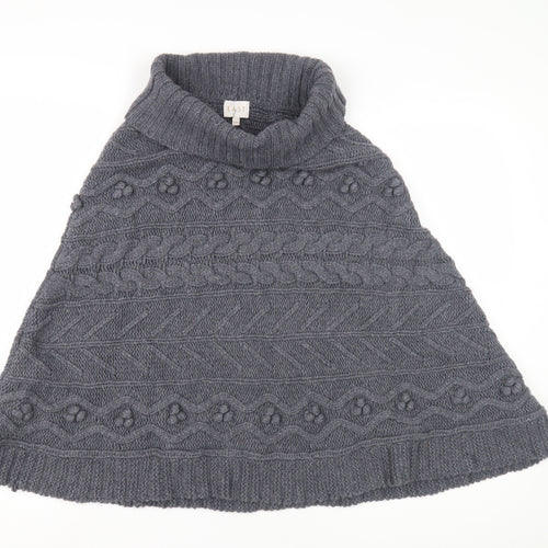 East Women's Grey Cowl Neck Cable Knit Sleeveless Jumper
