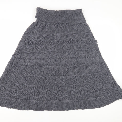 East Women's Grey Cowl Neck Cable Knit Sleeveless Jumper
