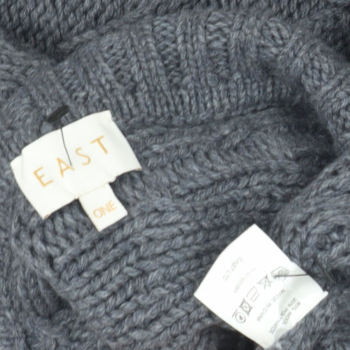 East Women's Grey Cowl Neck Cable Knit Sleeveless Jumper