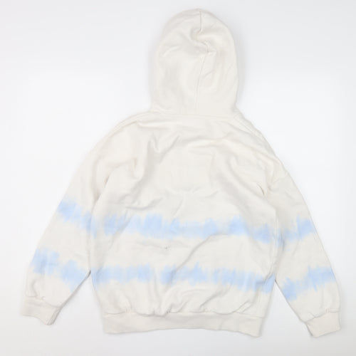 Marks and Spencer Girls White Hoodie 12-13 Years Graphic Print