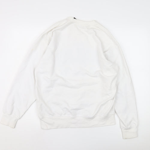PrettyLittleThing Unisex White Graphic Sweatshirt S