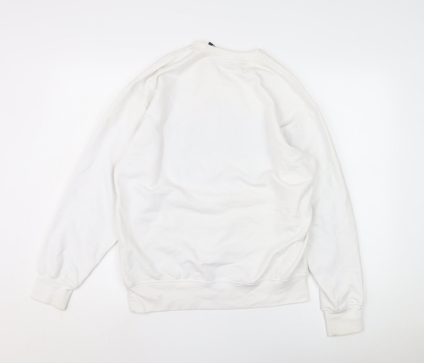 PrettyLittleThing Unisex White Graphic Sweatshirt S