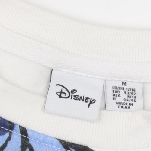 Disney White Stitch Pullover Sweatshirt, Unisex Adults Size 12