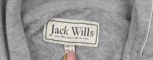 Jack Wills Women’s Grey Pullover Hoodie, Size 10