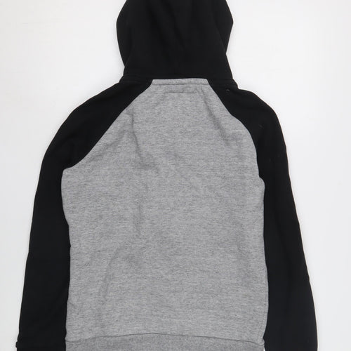 Superdry XS Grey Black Full Zip Unisex Hoodie
