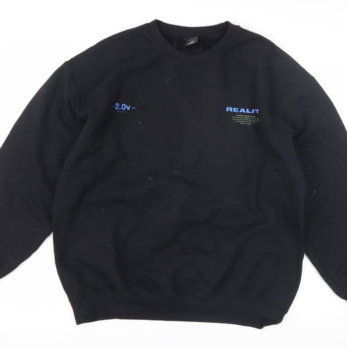 Urban Outfitters Men's S Black Graphic Print Sweatshirt