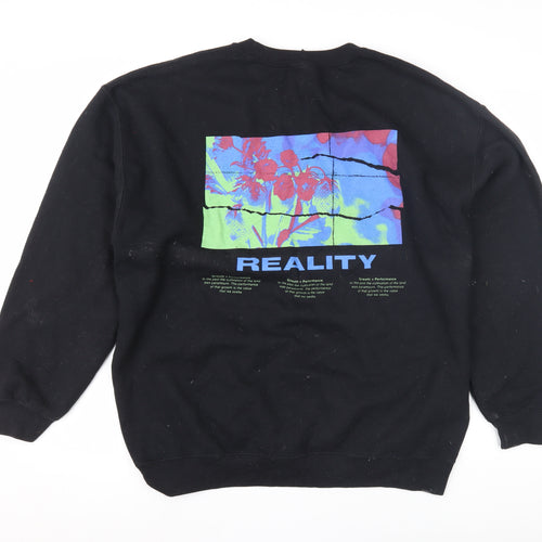 Urban Outfitters Men's S Black Graphic Print Sweatshirt