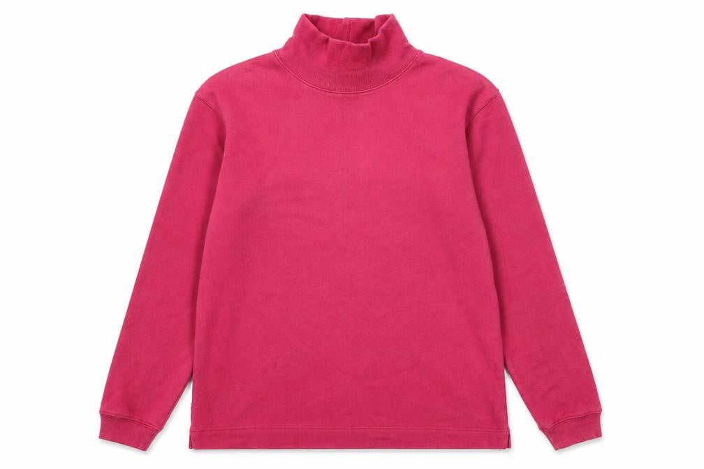Front view of Lands' End Women's Red Mock Neck Sweatshirt M