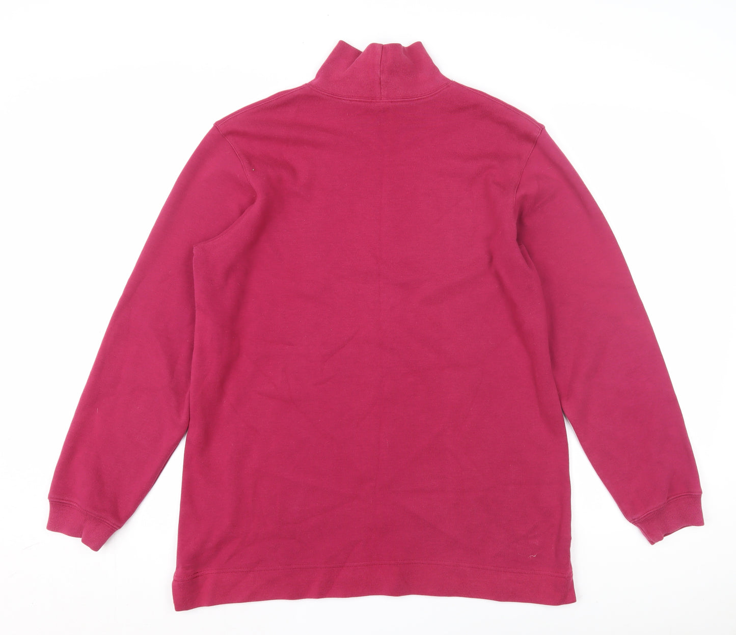 Lands' End Women's Red Mock Neck Sweatshirt M