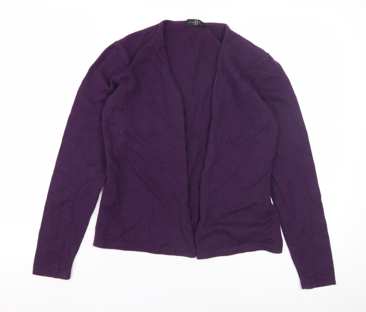 Max Mara Women's Purple Cashmere Open Front Cardigan Size 12