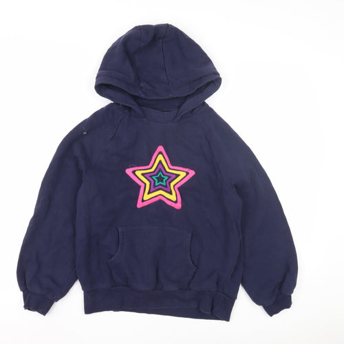Next Girls Blue Star Embroidered Hoodie 11 Years