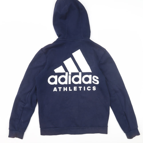 Adidas Boys Navy Full Zip Hoodie 11-12 Years