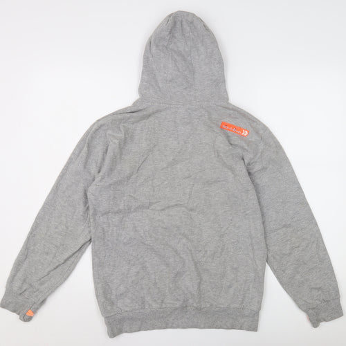 URB65 Boys Grey Pullover Hoodie 14-15 Years Urban Style
