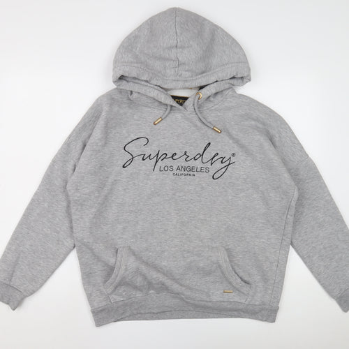Superdry Unisex Grey Pullover Hoodie - M Premium