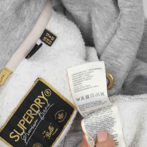 Superdry Unisex Grey Pullover Hoodie - M Premium