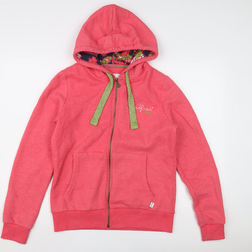 Weird Fish Women's Pink Full Zip Hoodie Size 10