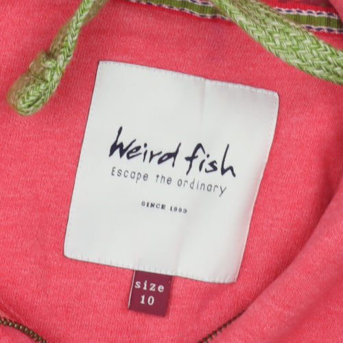 Weird Fish Women's Pink Full Zip Hoodie Size 10
