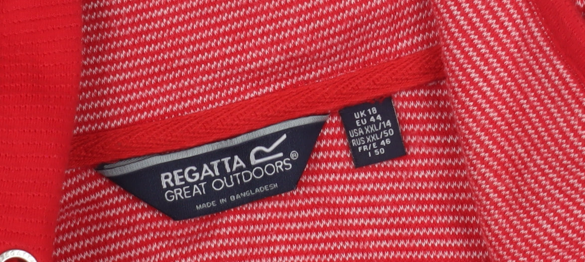 Regatta Women's Red Full-Zip Hoodie, Size 18