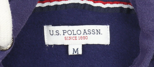 U.S. Polo Assn. Men's Purple Full Zip Hoodie M