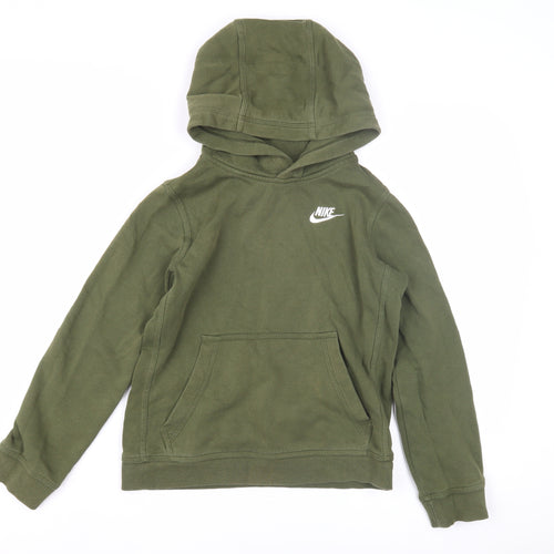 Nike Boys Green Pullover Hoodie 11-12 Years - Sporty Casual Style
