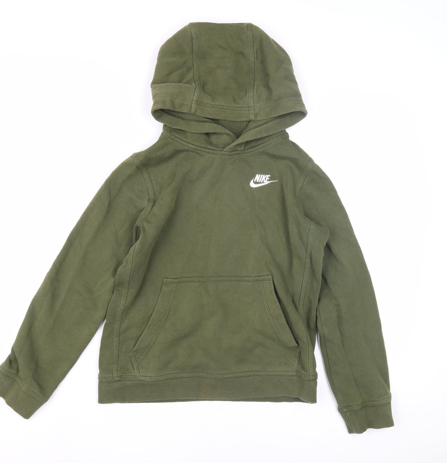 Nike Boys Green Pullover Hoodie 11-12 Years - Sporty Casual Style