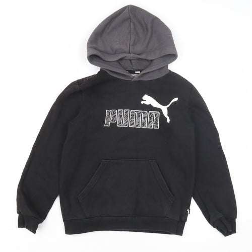 Puma Boys Black Pullover Hoodie - 11-12 Years