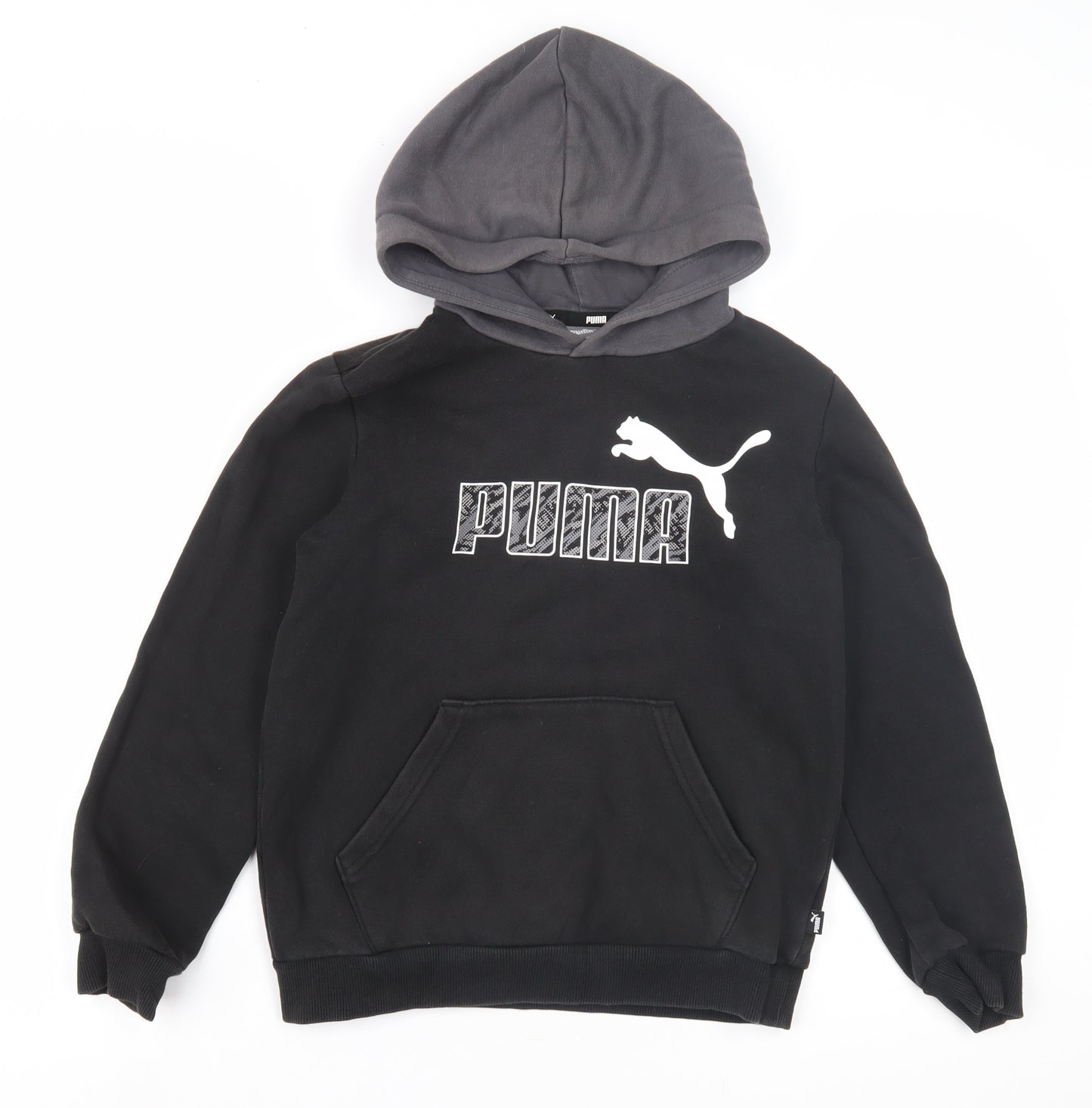 Puma Boys Black Pullover Hoodie - 11-12 Years