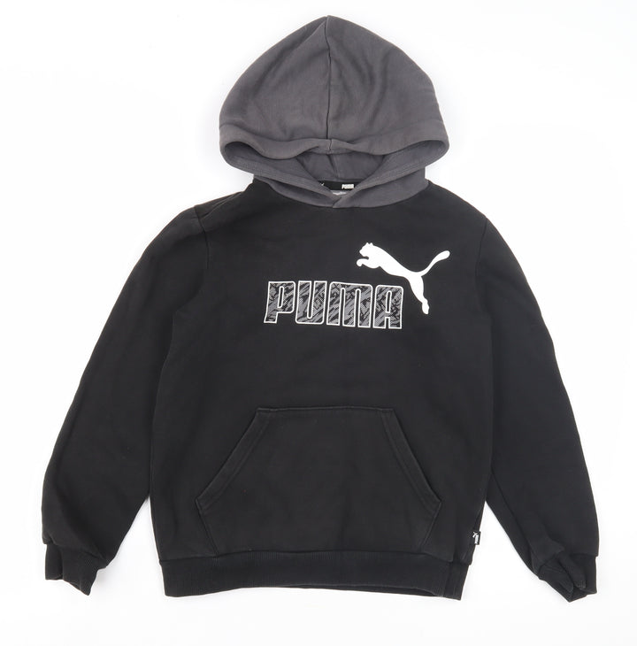 Puma Boys Black Pullover Hoodie - 11-12 Years
