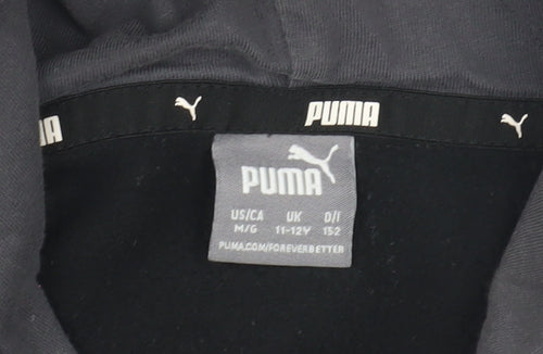 Puma Boys Black Pullover Hoodie - 11-12 Years