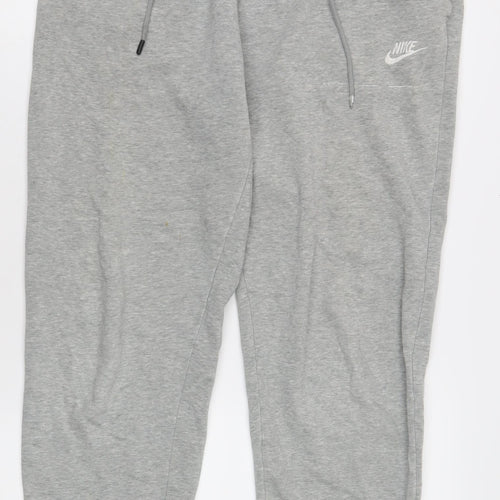 Nike Men's Grey Jogger Trousers - M, Elastic Waist
