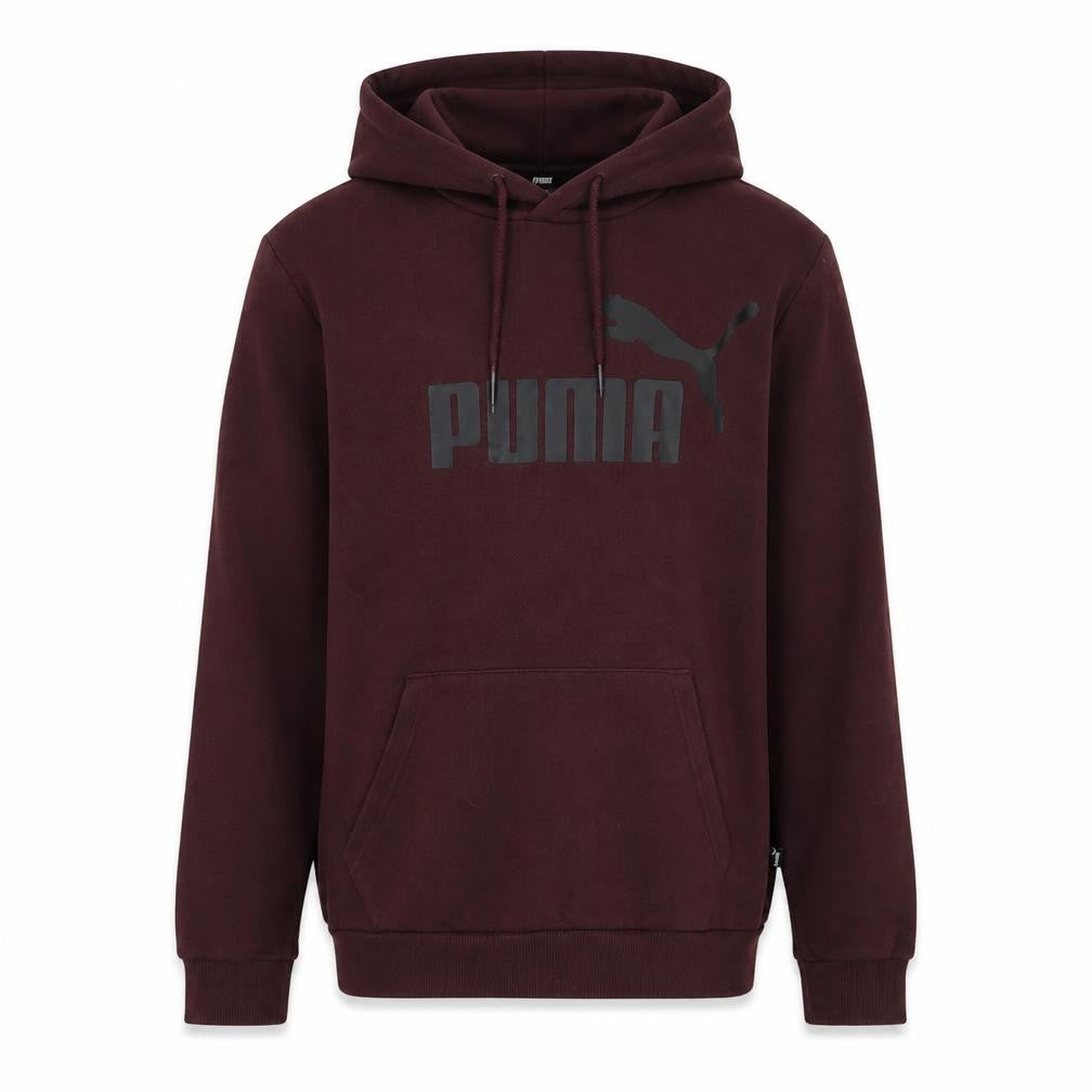 Front view of Puma Men's Red Pullover Hoodie S with Logo